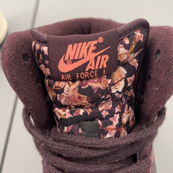 Nike Nike Air Force 1 Liberty High Women 7.5 706653-600 Deep Burgundy Polka Dot - Picture 8 of 11